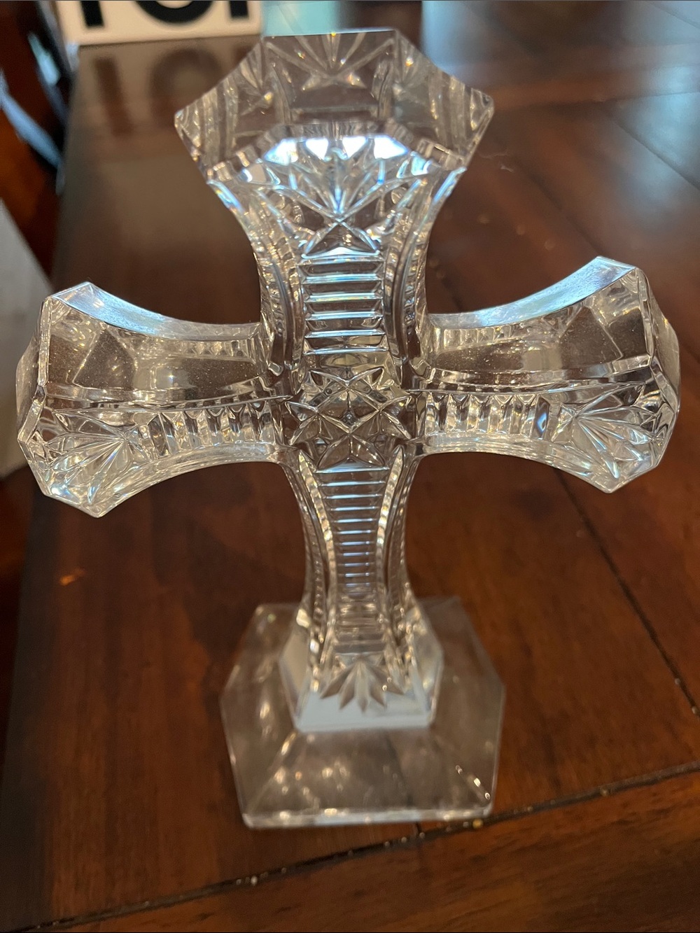 Waterford Clear Cut Crystal Cross